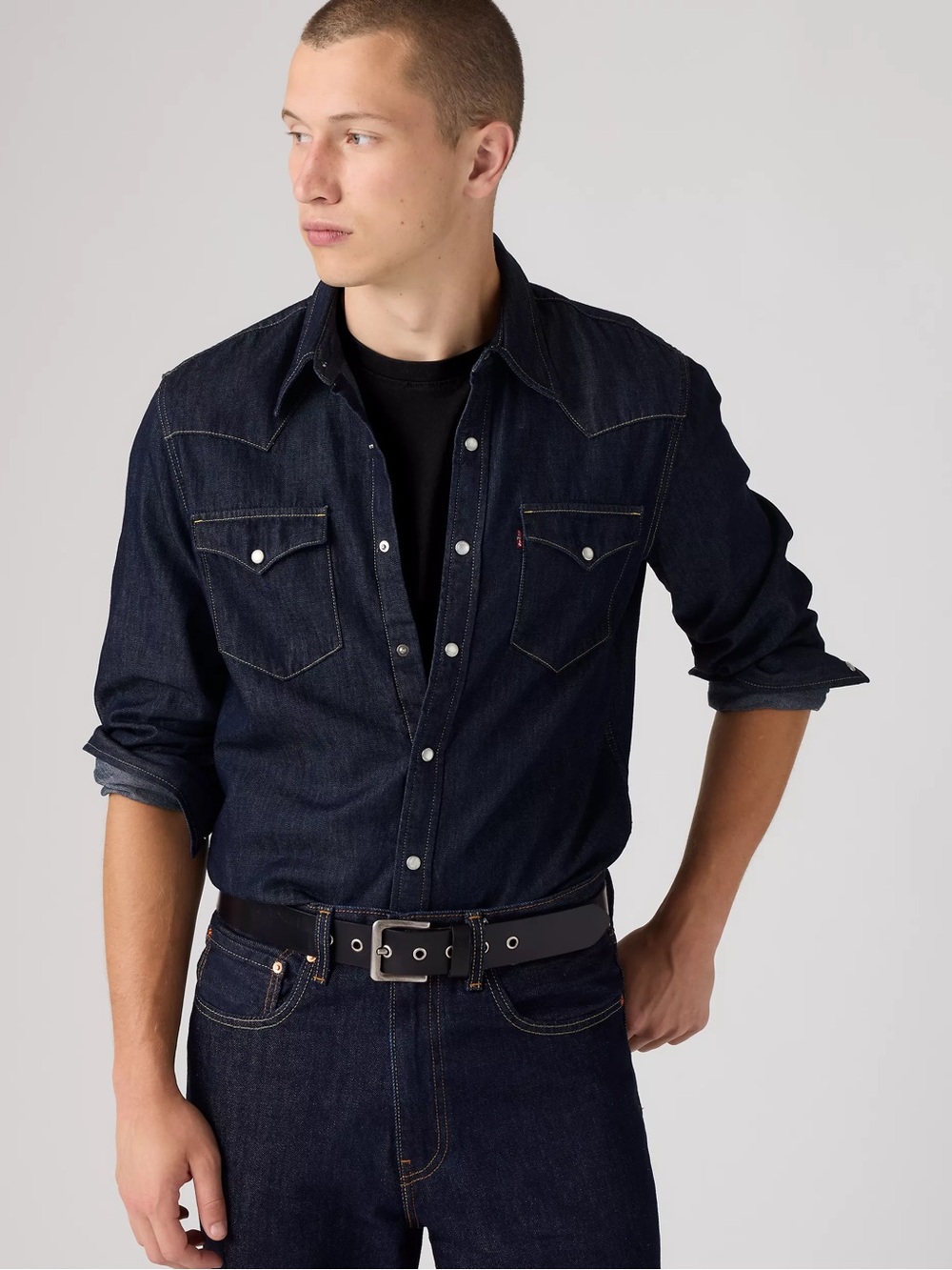 Levi's Dark Indigo Denim Western Shirt - Men's